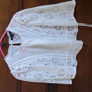White Eyelet Top Size XS by Banana Republic